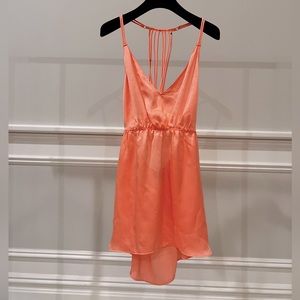 Victoria secret orange night silk gown.